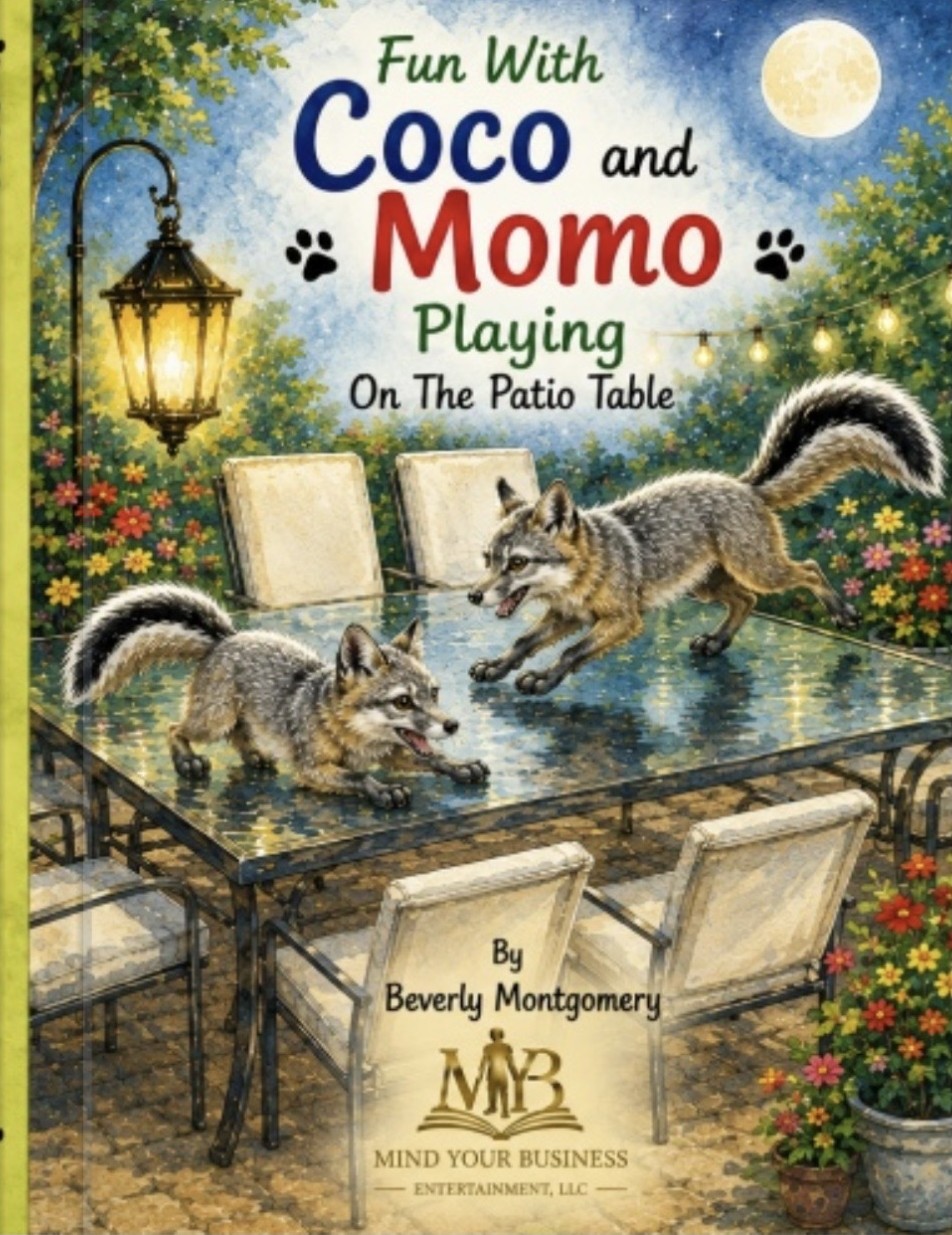 Fun With CoCo and MoMo – Playing On Patio Table